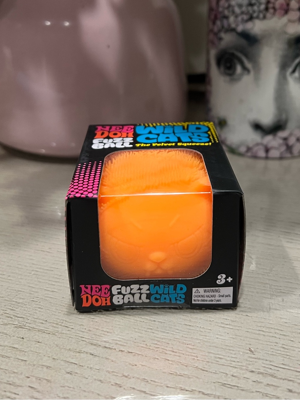 NeeDoh Fuzz Wild Cats Squeeze Toy - Orange